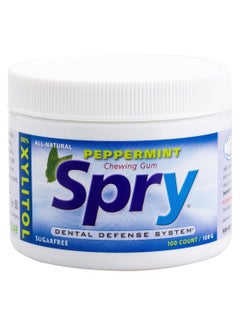 Buy 100-Piece Peppermint Flavour Spry Chewing Gum Set 108grams in UAE