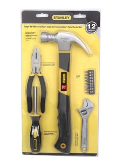 Buy 12-Piece Hand Tool Set Yellow/Black/Silver in UAE