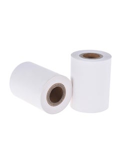 Buy Pack Of 2 Thermal Paper Rolls White in Saudi Arabia