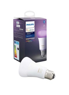 اشتري لمبة LED ذكية ومزودة بتقنية البلوتوث من هيو لون أبيض وألوان محيطية 7.5x8.8x16.5سم في السعودية