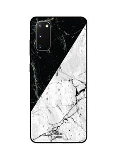 اشتري Skin Case Cover -for Samsung Galaxy S20 White And Black Triangal Marble Pattern White And Black Triangal Marble Pattern في مصر