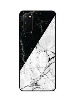 Buy Skin Case Cover -for Samsung Galaxy S20 White And Black Triangal Marble Pattern White And Black Triangal Marble Pattern in Egypt