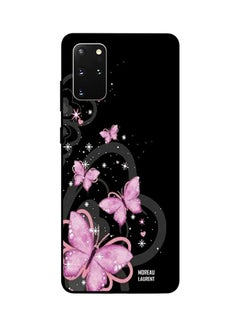 Buy Skin Case Cover -for Samsung Galaxy S20 Plus Pink Butterfly Grey Hearts Pink Butterfly Grey Hearts in Egypt