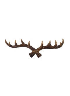 Buy Vintage Deer Antlers Wall Hooks Brown 42x6x16centimeter in Saudi Arabia