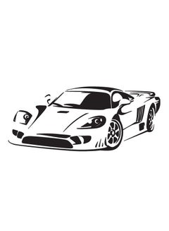 Buy Ferrari Car Design Wall Decal Black 90 x 40cm in UAE