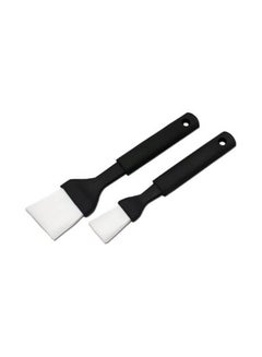 Buy 2-Piece Basting Brush Set Black/White in Saudi Arabia