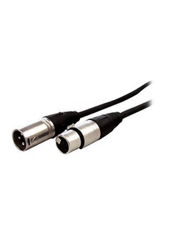 Buy XLR Male To XLR Female Audio Cable Black/Silver in UAE