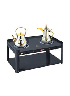 Buy 2-Burner Coffee And Tea Electric Heater 2 L 2000 W DLC-5534 Black/Gold/Silver in UAE
