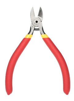 Buy Japanese Style Mini Diagonal Side Cutting Pliers Cable Wire Cutter Repair Pry Open Hand Tool Red & Yellow 5inch in UAE