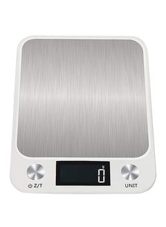 Buy Kitchen Scale Weighing Upto 10kgs White 8.26x6.1x0.66inch in UAE