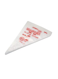 Buy 100-Piece Disposable Plastic Piping Bag For Cake Decoration White 38X24X35centimeter in UAE