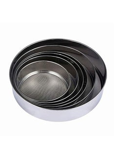 Buy 6-Piece Round Shaped Flour Strainer Silver in Saudi Arabia