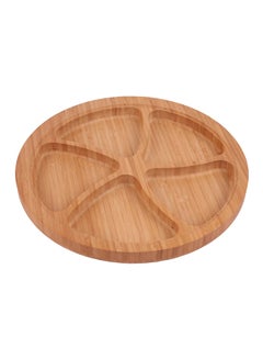 Buy Divided Wood Plates Brown 30x30centimeter in Saudi Arabia