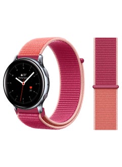 Buy Nylon Loop Replacement Band 20mm For Samsung Active 2 40/44mm Pomegranate in Saudi Arabia
