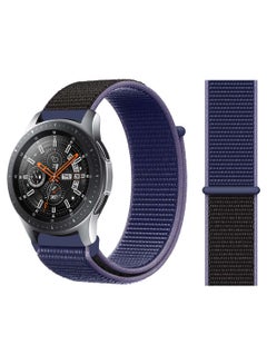 Buy Nylon Loop Replacement Band 22mm For Samsung Galaxy Watch 46mm Midnight Blue Black in Saudi Arabia