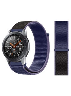 اشتري Nylon Loop Replacement Band 22mm For Samsung Galaxy Watch 46mm Midnight Blue Black في السعودية