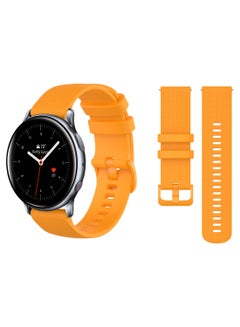 Buy Official Solid Silicon Replacement Band 20mm For Samsung Active 2 40/44mm Matrix Orange in UAE