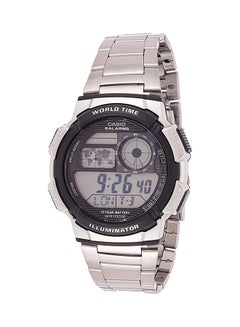 Buy Men's Youth Water Resistant Stainless Steel Digital Watch AE 1000WD - 1A - 48 mm - Silver in Saudi Arabia