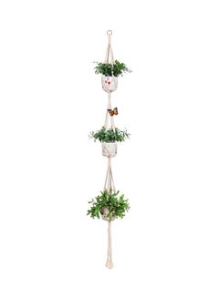 Buy Hand Made Macrame Plant Hanger Multicolour 1x1x1centimeter in Saudi Arabia