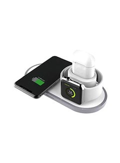 Buy 3 In 1 Fast Charging 10W Wireless Charger White in UAE