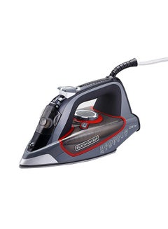 Buy Steam Iron 2200W With Ceramic Sole Plate 380.0 ml X2050 Grey/Red in UAE