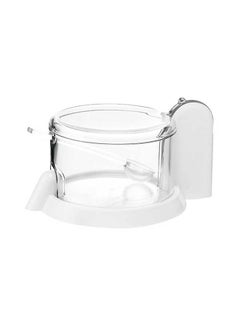 Buy 2-Piece Sugar Bowl And Spoon Set Clear 15centimeter in Saudi Arabia