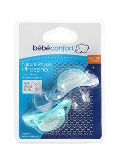 Bebe Confort Pack Of 2 Natural Physio Phospho Silicone Soother Pacifier 6 18 Months Uae Dubai Abu Dhabi