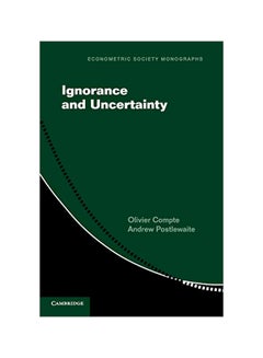 Buy Ignorance And Uncertainty : Econometric Society Monographs paperback english in Egypt