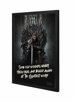 Buy Game Of Thrones Quote Pan Wooden Wall Art Painting Multicolour 43 x 53cm in Saudi Arabia