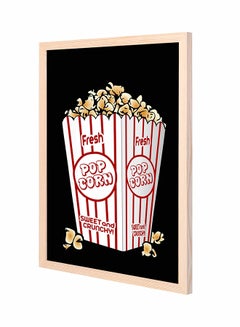 Buy Pop Corn Fresh Wall Art Painting With Pan Wooden  Frame Black/White 43x53cm in Saudi Arabia