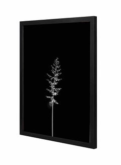 Buy Flower Wooden Frame Wall Art White/Black 43x53cm in Saudi Arabia