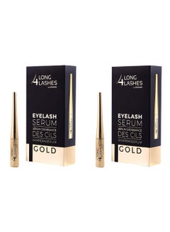 Buy Pack Of 2 Gold Eyelash Serum Clear in UAE