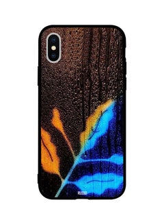 Buy Skin Case Cover -for Apple iPhone X Rain on Glass and Lit Leaf Rain on Glass and Lit Leaf in Egypt