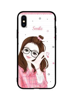 Buy Skin Case Cover -for Apple iPhone X Girl Smile Pink Shirt Girl Smile Pink Shirt in Egypt