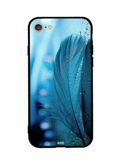 Buy Skin Case Cover -for Apple iPhone 7 Blue Feather on Glass Blue Feather on Glass in Egypt