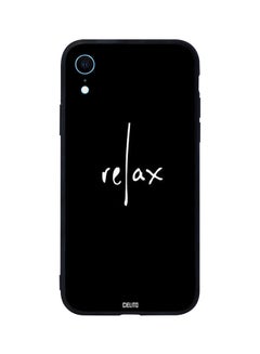 اشتري غطاء حماية سكين لهاتف أبل آيفون XR مطبوع عليه كلمة Relax في مصر