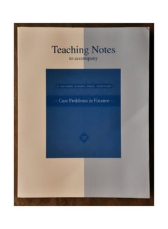 Buy Teaching Notes To Accompany Case Problems In Finance paperback english - 01 Jan 1900 in Egypt