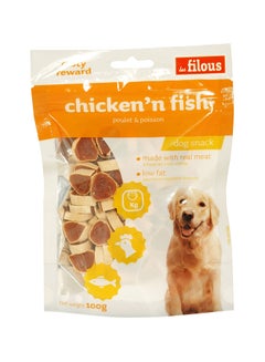 Buy Chicken n' Fish Dog Snack Multicolour 100 g in Saudi Arabia