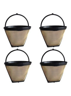 Buy Pack Of 4 Cone Filter Beige/Black 5.2x4x3.7inch in Saudi Arabia