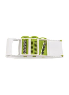 Buy 7-Piece Multi-Functional Kitchen Slicer Set Green/White in Egypt