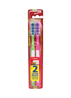 Buy Pack Of 2 Double Action Toothbrush Multicolour in UAE