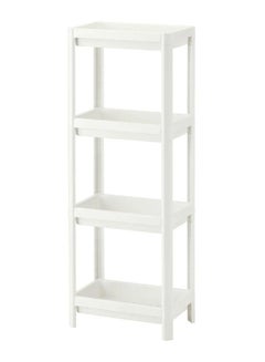 Buy 4-Tier Shelf Unit Storage Rack White 36.5x23x100centimeter in Saudi Arabia
