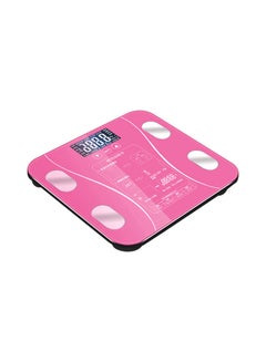 Buy Body Fat Intelligent Electronic Weight Scale Pink 32.50x4.50x32.50cm in Saudi Arabia