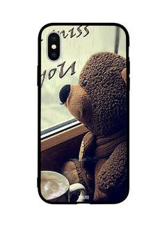 اشتري Skin Case Cover -for Apple iPhone X Teddy I Miss You بطبعة صورة دمية دب قطيفة وعبارة "I Miss You" في مصر