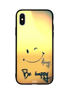 اشتري غطاء حماية واقٍ لهاتف أبل آيفون X بطبعة عبارة "Always Be Happy" ووجه مبتسم في مصر