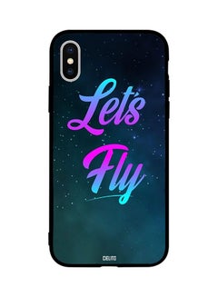 اشتري غطاء حماية واقٍ لهاتف أبل آيفون X نمط مطبوع بعبارة "Let's Fly" في مصر