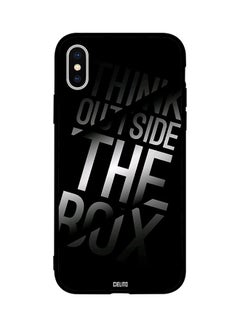 اشتري غطاء حماية واقٍ لهاتف أبل آيفون X نمط مطبوع بعبارة "Think Outside The Box" في مصر