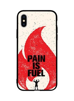 اشتري غطاء حماية واقٍ لهاتف أبل آيفون X مكتوب عليه عبارة Pain Is Fuel في مصر