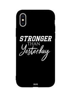 اشتري غطاء حماية واقٍ لهاتف أبل آيفون X نمط مطبوع بعبارة "Stronger Than Yesterday" في مصر