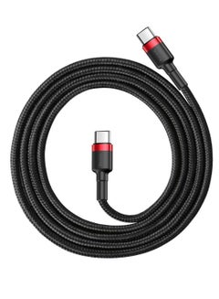 Buy Type-C To Type-C Data Sync And Charging Cable Black/Red in Saudi Arabia